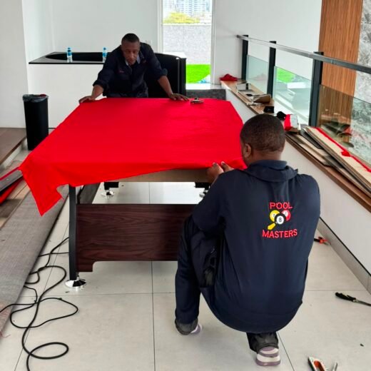 Our Technician Recarpeting Mini Snooker